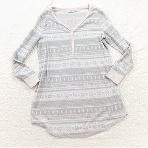 Nordstrom lingerie snowflake Nordic pajama top